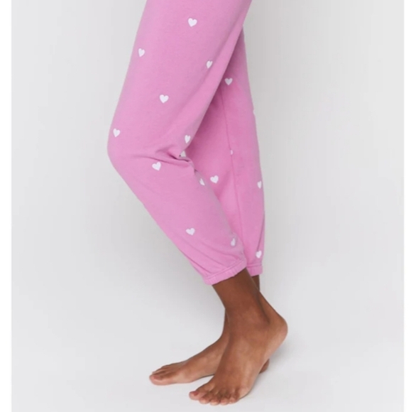 NWT SPIRITUAL GANGSTER PINK HEART VINTAGE INSPIRED TERRY CLOTH JOGGERS S… - Picture 4 of 8